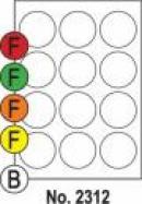 Print etikety kruhové farebné 60 mm A/4 100 hárkov A/4